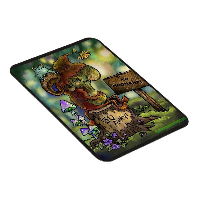 Troll Stump "No Humans" Magnet (Rechte Seite)