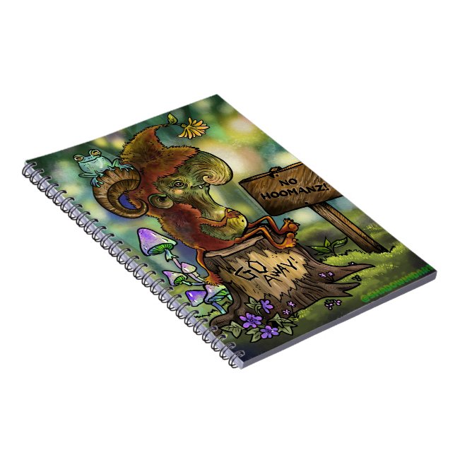 Troll Stump "No Humans" Notizblock (Rechte Seite)