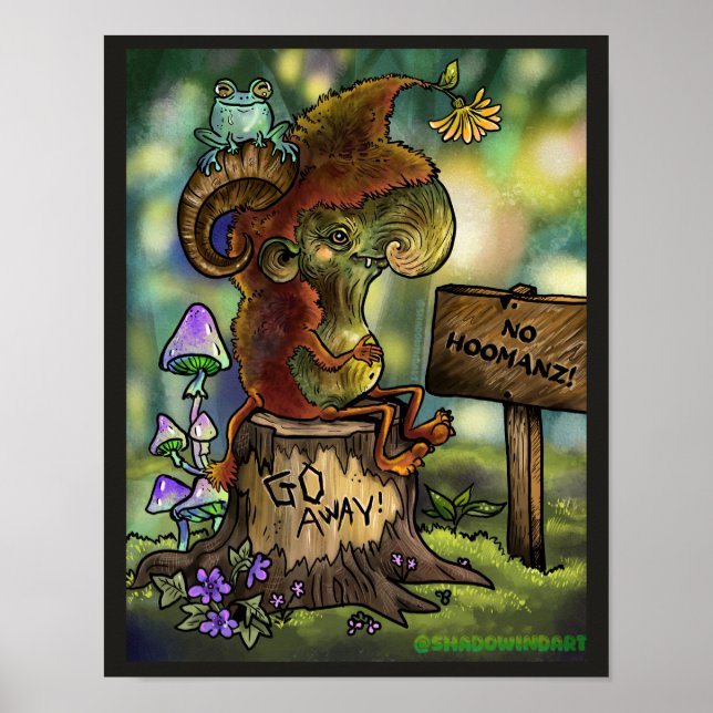 Troll Stump "No Humans" Poster (Vorne)