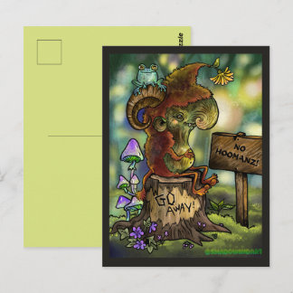 Troll Stump "No Humans" Postkarte