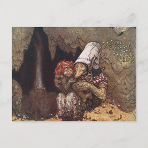 Troll und Kind von John Bauer Postkarte