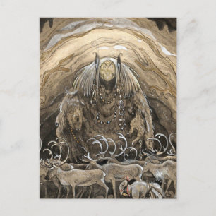 "Trolland Caribbean" Wasserfarbe von John Bauer Postkarte