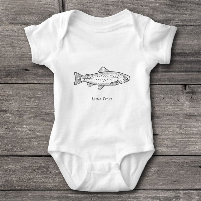 Trolle Baby Strampler (Trout baby bodysuit)