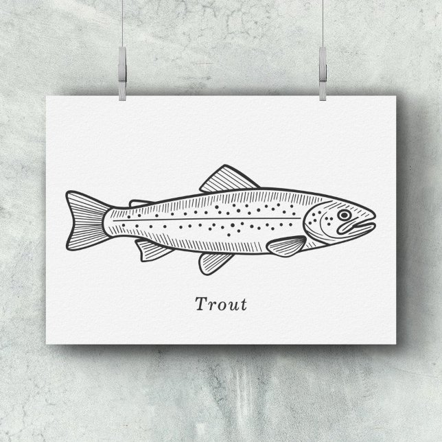 Trolle Poster (Trout Wall Art)