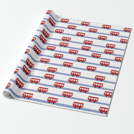 Trolley auf Spuren Geschenkpapier
