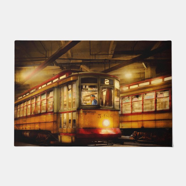 Trolley - Baltimore, MD - Sehen Sie Ihren Schritt, Fußmatte (Vorderseite)