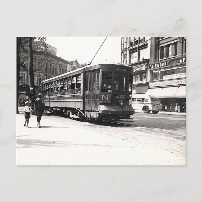 Trolley in Wilkes-Barre Postcard Postkarte (Vorderseite)