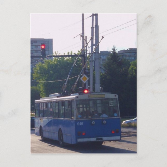 Trolleybus nach Bulgarien Postkarte (Vorderseite)