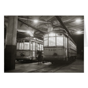 Trolleys au terminal, 1943