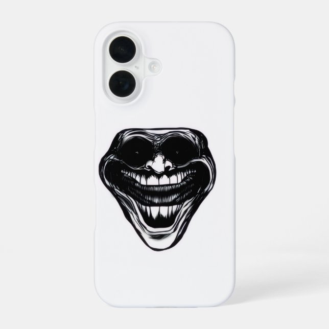 Trollface iPhone 16 Hülle (Rückseite)