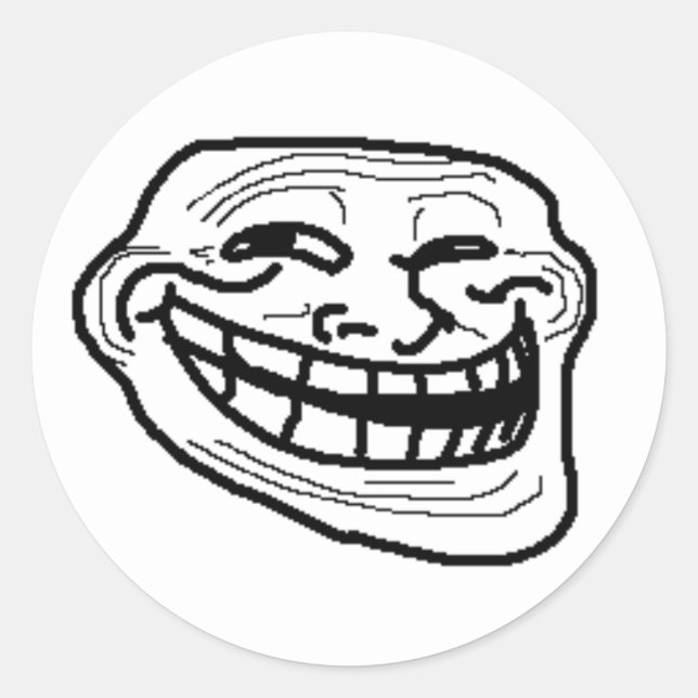Trollface Wojak Aufkleber (Vorderseite)