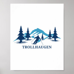 Trollhaugen Wisconsin Ski Resort Skifahrer _1 Poster