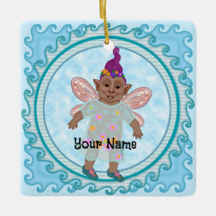 Trollie-Feien-Schmuck Keramikornament