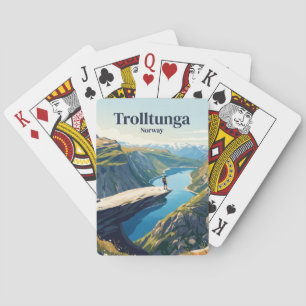 Trolltunga Norwegen Spielkarten