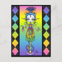 Trolly Pixie Stick Sideshow Freak Troll Carte post