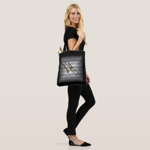 Trombone ~ 3-D Sheet Music ~ Pillow Grau/Black ~ Tasche