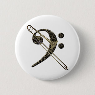 Trombone-Bass-Clearing-Musikinstrument Button