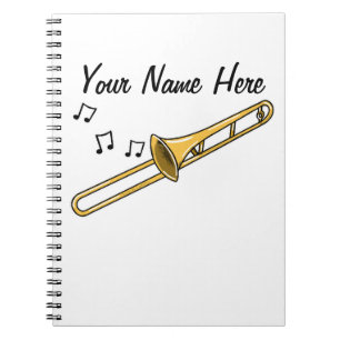 Trombone Brass Musician Music Teacher Custom Notizblock