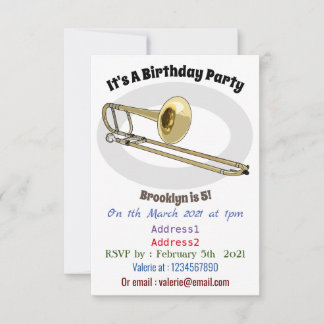 Trombone-Cartoon Einladung
