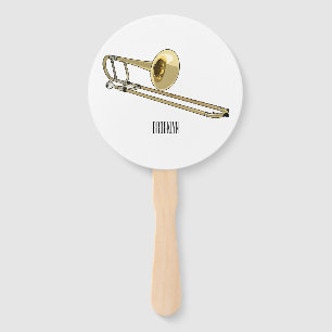 Trombone-Cartoon Fächer