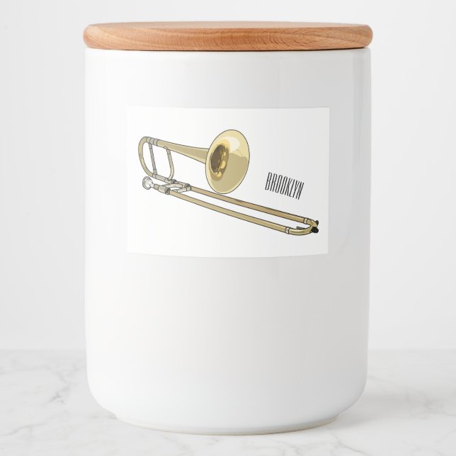 Trombone-Cartoon Lebensmitteletikett (Vorderseite)