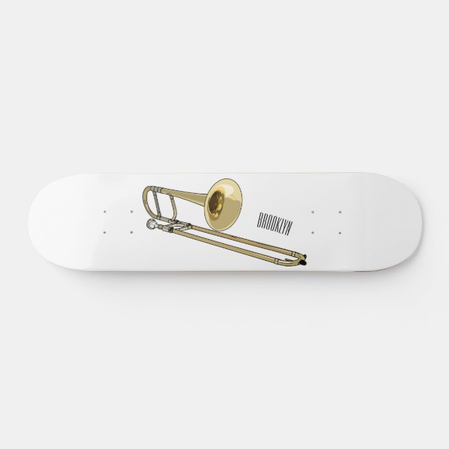 Trombone-Cartoon Skateboard (Horizontal)