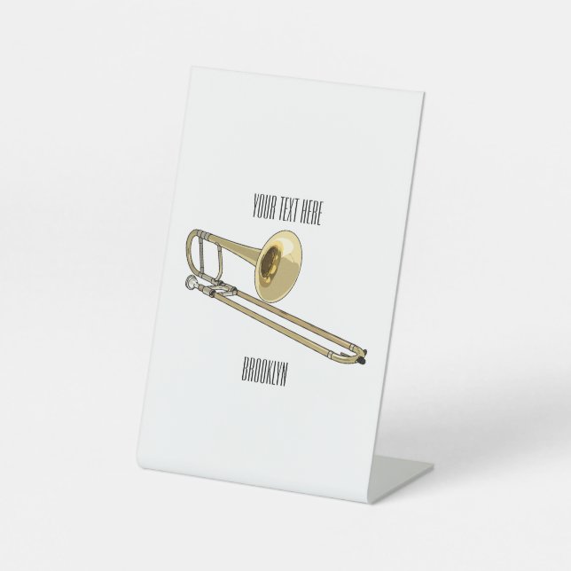 Trombone-Cartoon Sockelschild (Vorderseite)