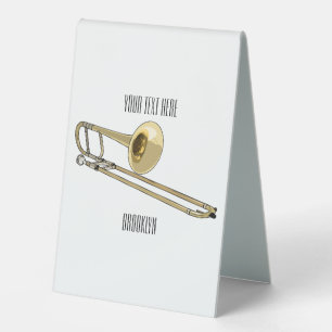 Trombone-Cartoon Tischaufsteller