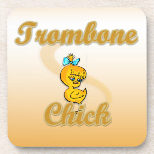 Trombone Chick Getränkeuntersetzer