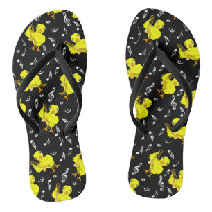 Trombone Chick Musiknoten Flip Flops