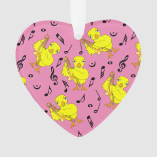 Trombone Chick Musiknoten Ornament