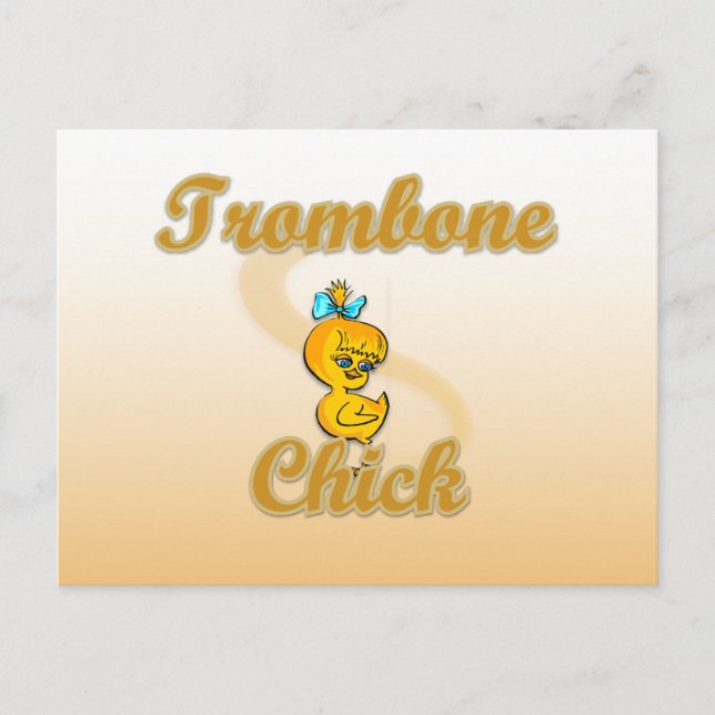 Trombone Chick Postkarte (Vorderseite)