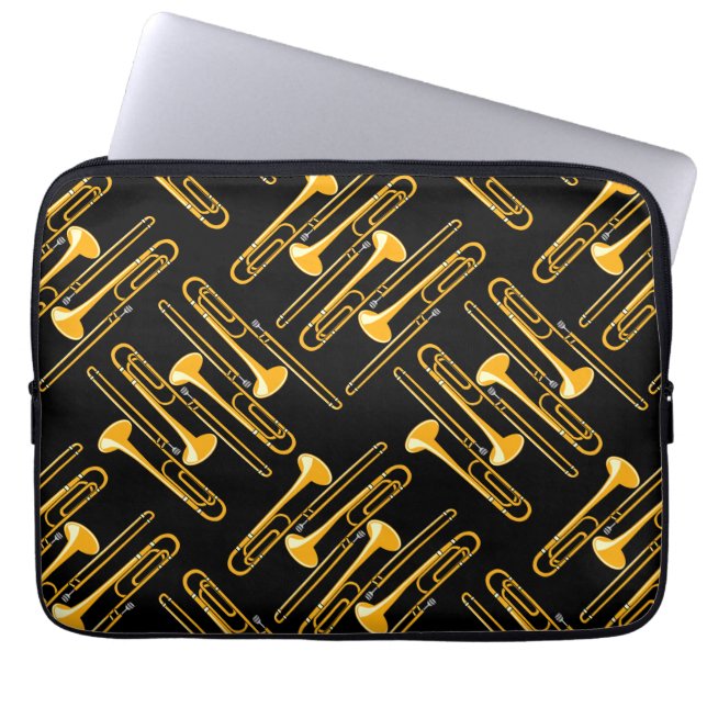 Trombone Crosshatch Laptopschutzhülle (Vorderseite)
