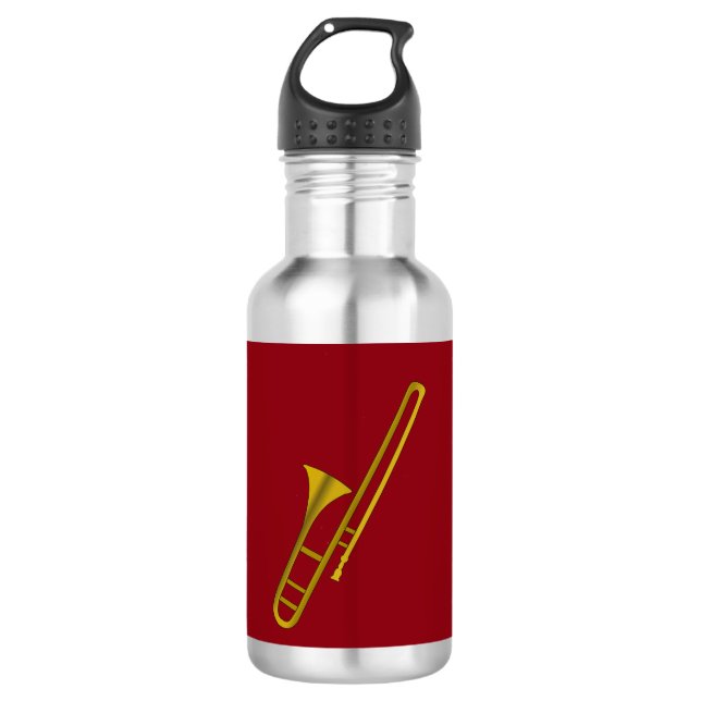 Trombone-Darstellung Edelstahlflasche (Vorderseite)