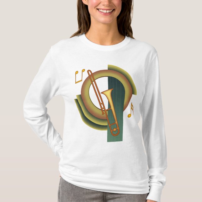 Trombone-Deko T-Shirt (Vorderseite)