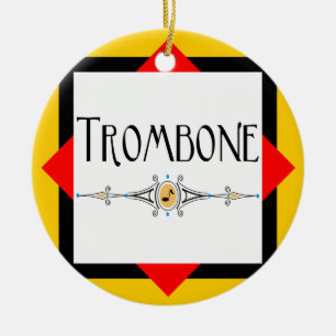 Trombone-Dekorationslinie Keramik Ornament