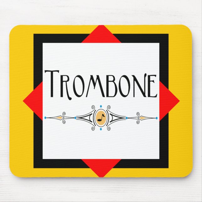 Trombone-Dekorationslinie Mousepad (Vorne)