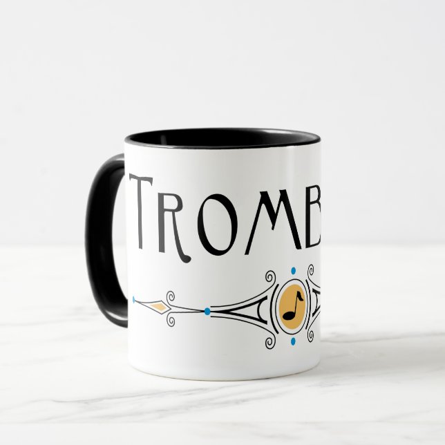 Trombone-Dekorationslinie Tasse (Vorderseite Links)