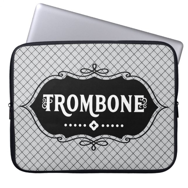 Trombone-Emblem Laptopschutzhülle (Vorderseite)