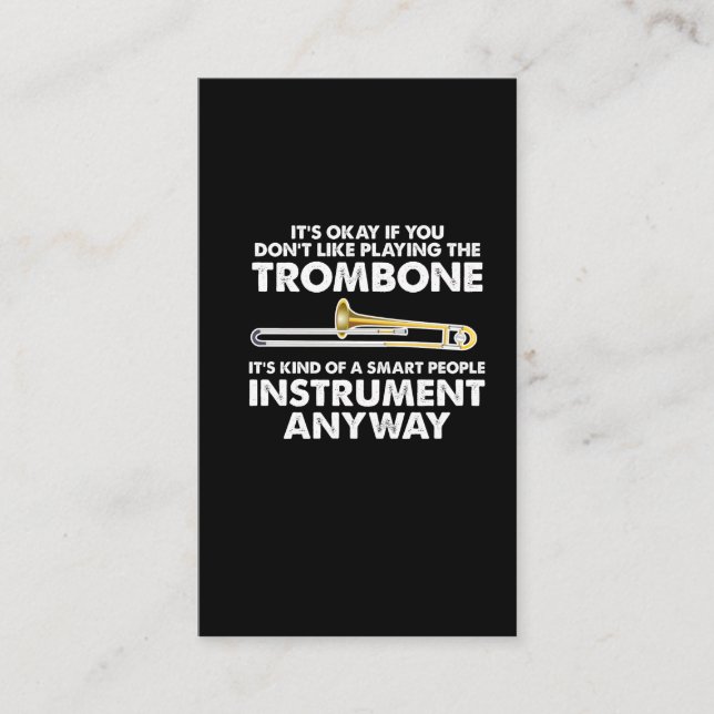 Trombone-Geschenk - intelligentes Leute Visitenkarte (Vorderseite)