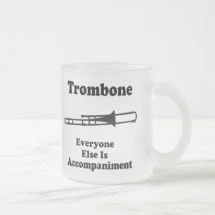Trombone-Geschenk Mattglastasse