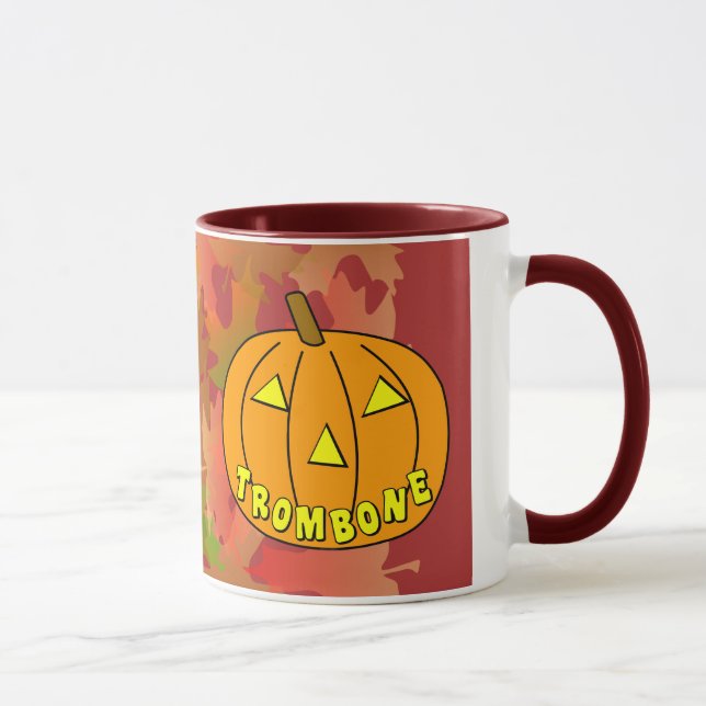 Trombone Halloween Pumpkin Tasse (Rechts)