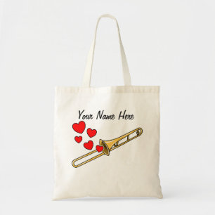 Trombone Hearts Trombonist Brass Musiker Custom Tragetasche