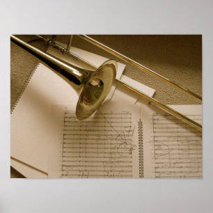 Trombone-Leinwand Poster