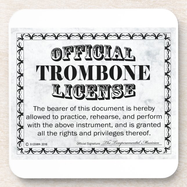 Trombone-Lizenz Untersetzer (Vorderseite)