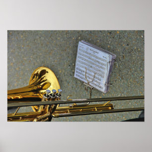 Trombone-Messinginstrument Poster
