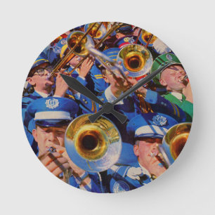 trombone mob AKA band geeks gone wild Runde Wanduhr