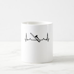 Trombone Music Heartbeat Funny Gifts Kaffeetasse
