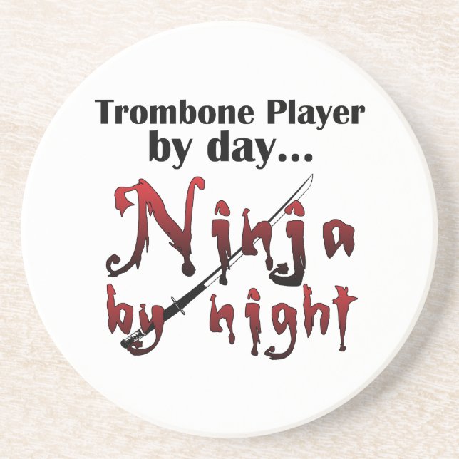 Trombone Ninja Getränkeuntersetzer (Vorne)