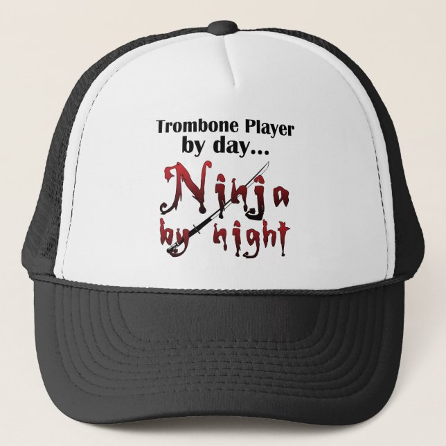 Trombone Ninja Truckerkappe (Vorderseite)